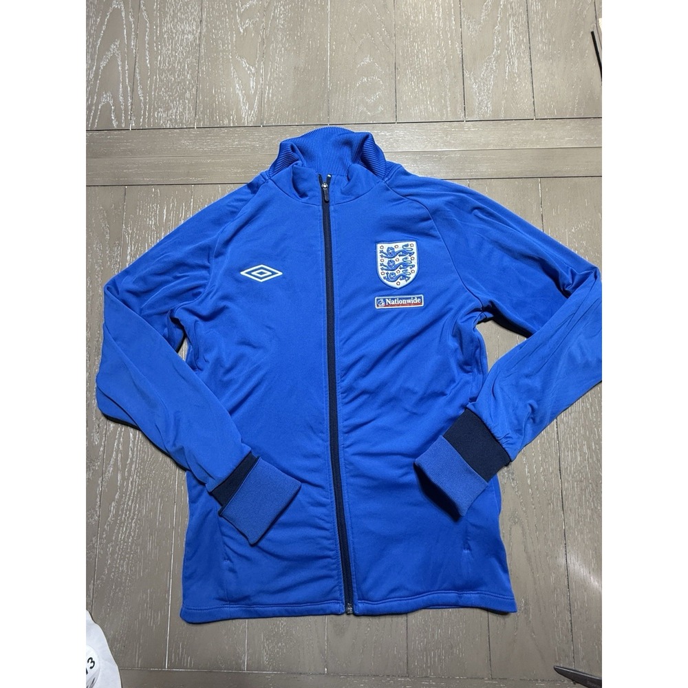 Vintage England‎ Football Jacket Umbro Blue Full Zip Retro Training Mens Medium